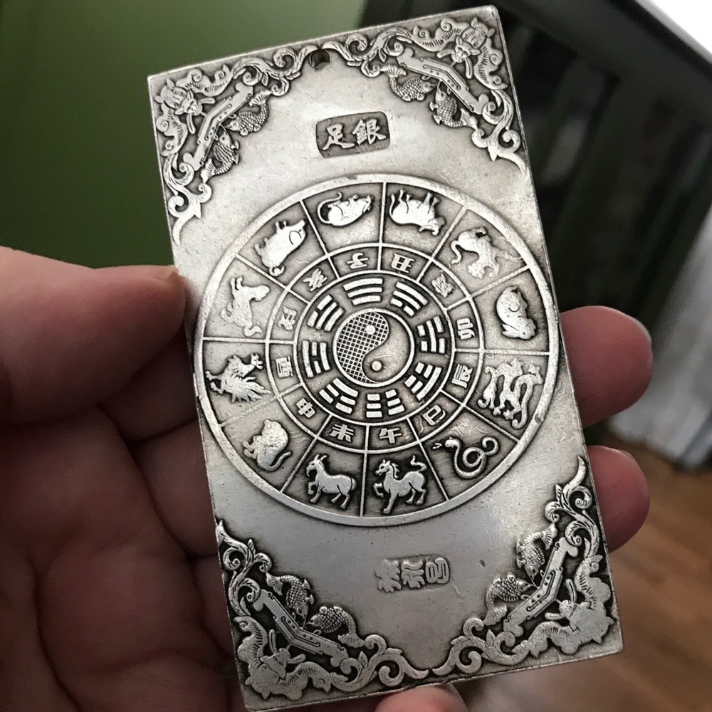 Antique Chinese Longevity Bullion amulets - Picture 3 of 6